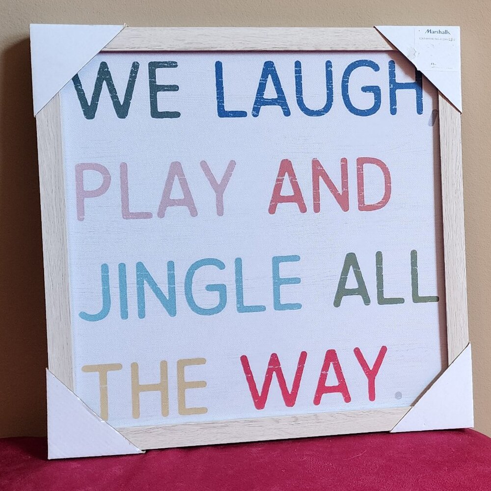 Cute Picture "We Laugh Play And Jingle All The Way" Picture. New